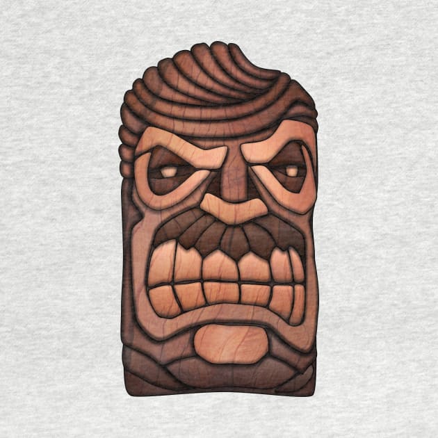 Ron Swanson Tiki Mask by solublepeter